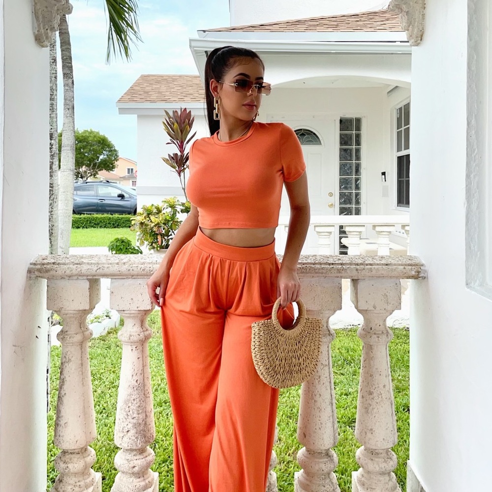 Orange Pant Set